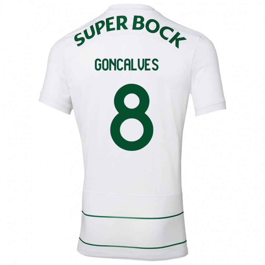 Herren Pedro Goncalves #8 Weiß Auswärtstrikot Trikot 2023/24 T-Shirt Österreich