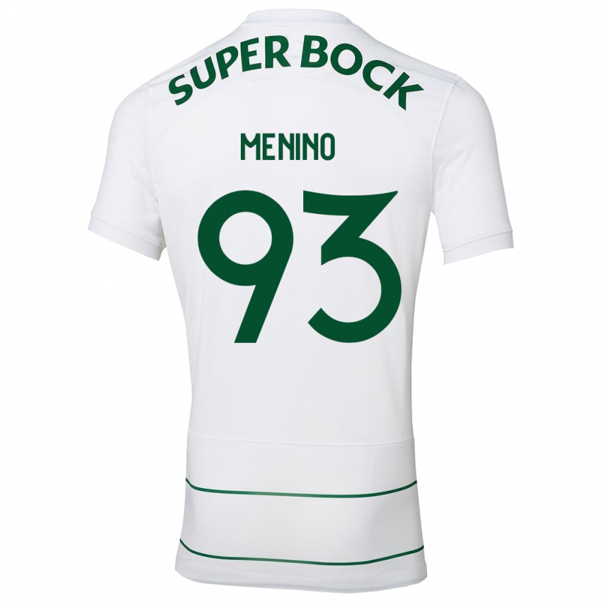 Herren Miguel Menino #93 Weiß Auswärtstrikot Trikot 2023/24 T-Shirt Österreich