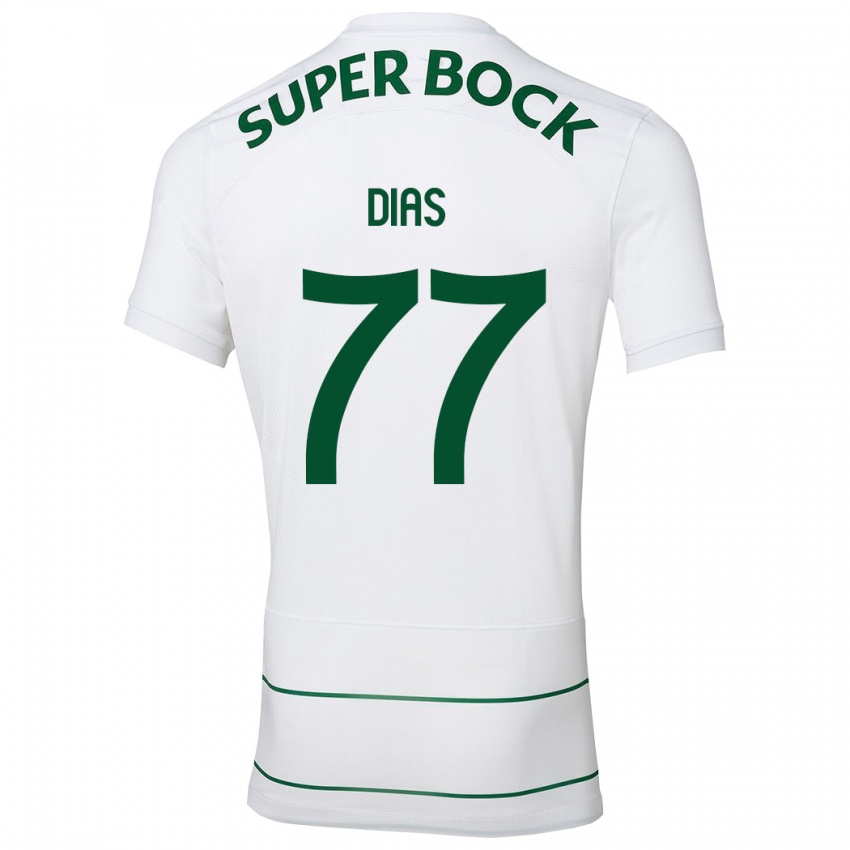 Herren Lucas Dias #77 Weiß Auswärtstrikot Trikot 2023/24 T-Shirt Österreich