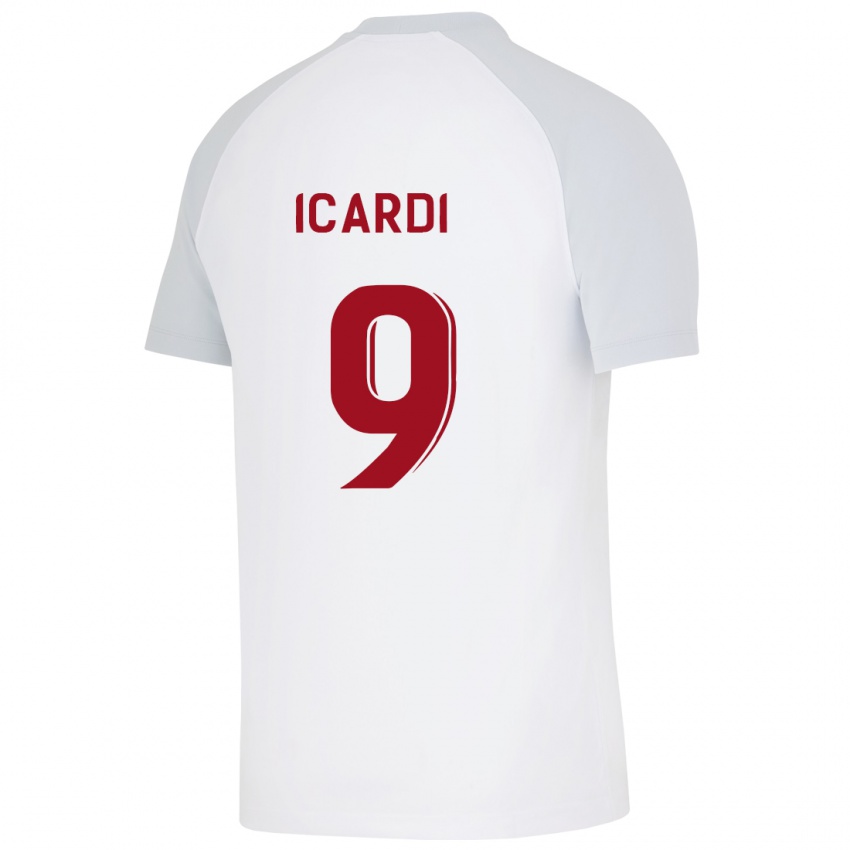 Herren Mauro Icardi #9 Weiß Auswärtstrikot Trikot 2023/24 T-Shirt Österreich