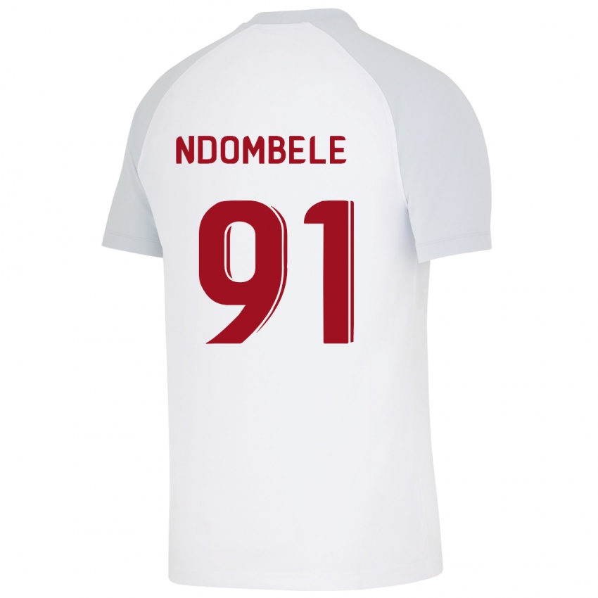 Herren Tanguy Ndombele #91 Weiß Auswärtstrikot Trikot 2023/24 T-Shirt Österreich