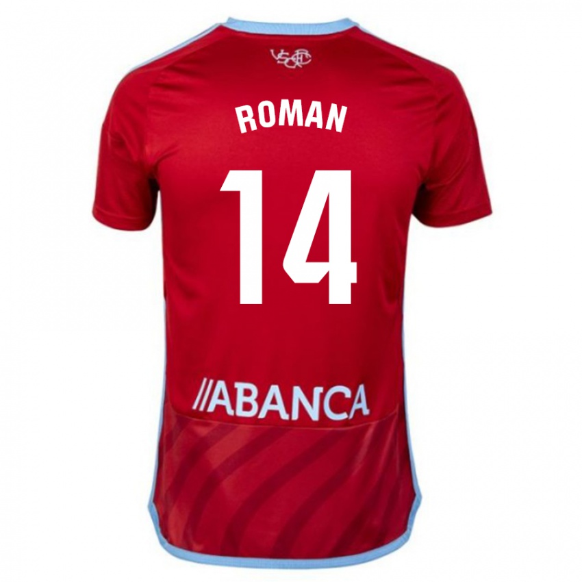 Herren Miguel Román #14 Rot Auswärtstrikot Trikot 2023/24 T-Shirt Österreich
