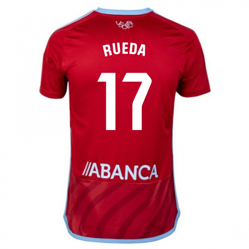 Herren Javi Rueda #17 Rot Auswärtstrikot Trikot 2023/24 T-Shirt Österreich