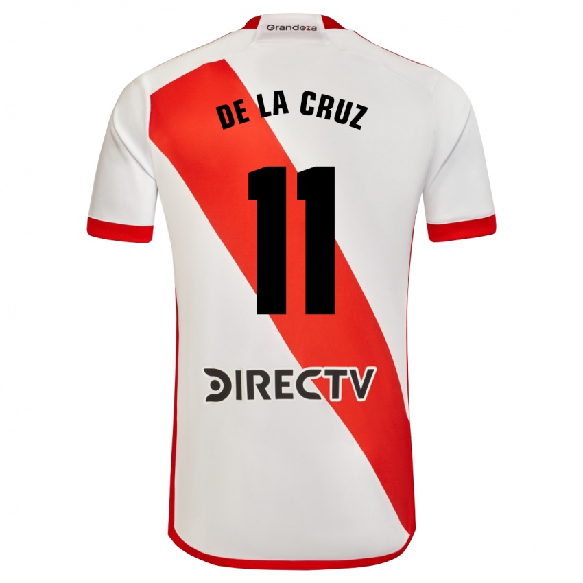 Damen Nicolas De La Cruz #11 Weiß Rot Heimtrikot Trikot 2023/24 T-Shirt Österreich