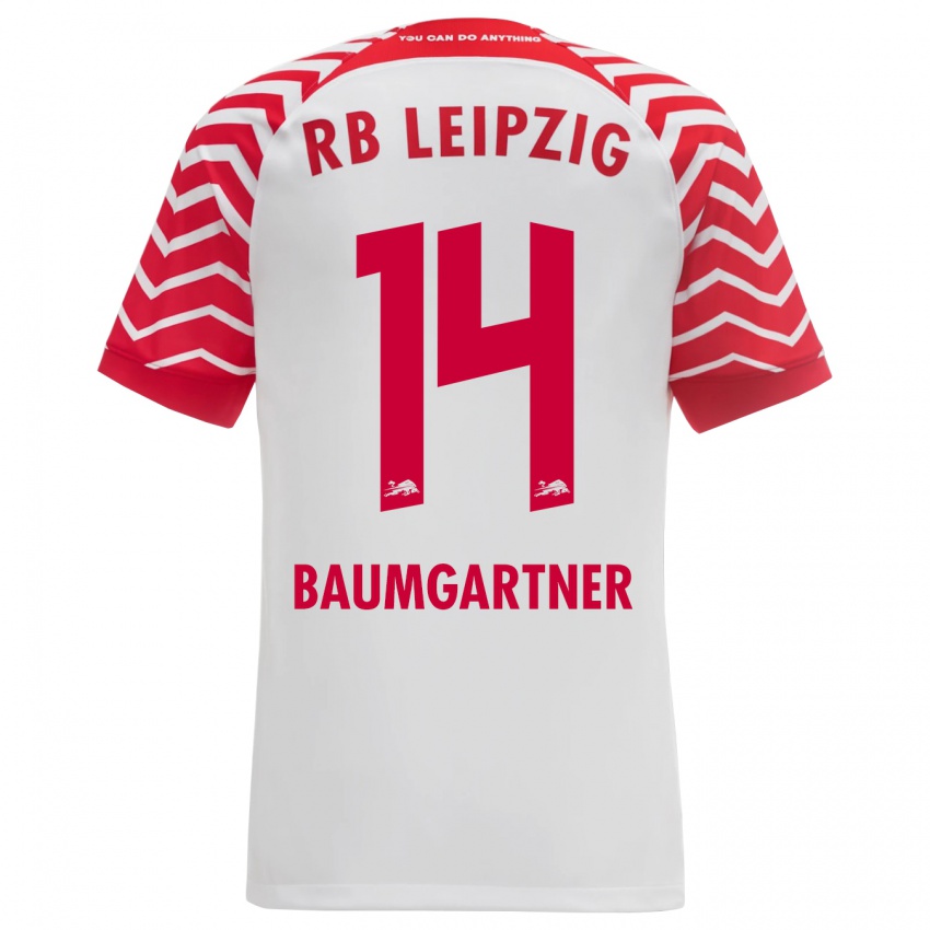 Damen Christoph Baumgartner #14 Weiß Heimtrikot Trikot 2023/24 T-Shirt Österreich