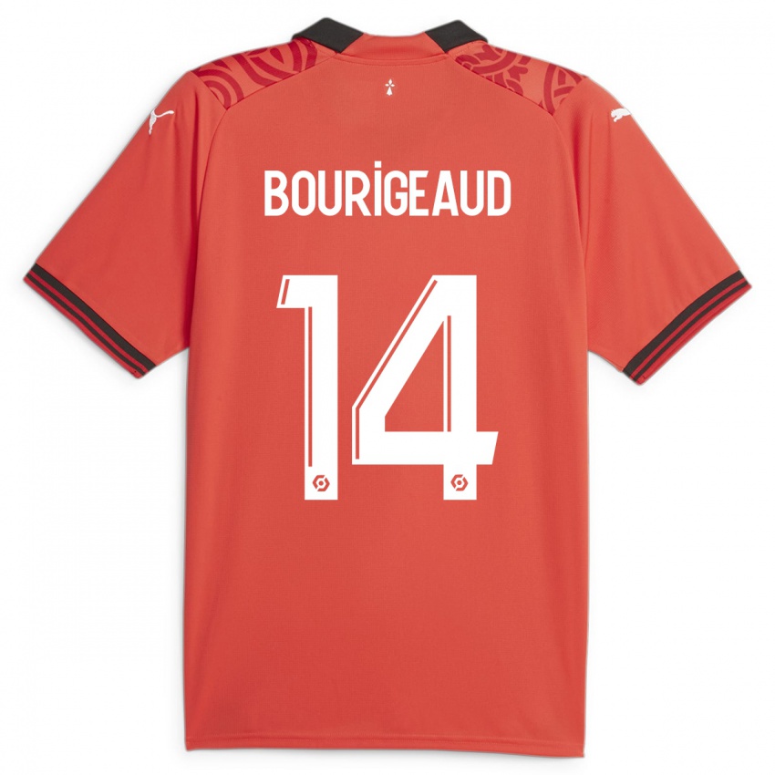Damen Benjamin Bourigeaud #14 Rot Heimtrikot Trikot 2023/24 T-Shirt Österreich