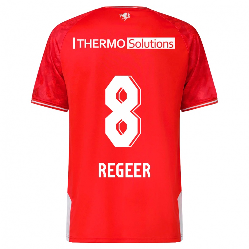 Damen Youri Regeer #8 Rot Heimtrikot Trikot 2023/24 T-Shirt Österreich