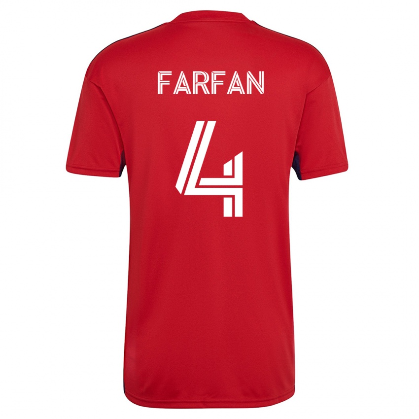 Damen Marco Farfán #4 Rot Heimtrikot Trikot 2023/24 T-Shirt Österreich
