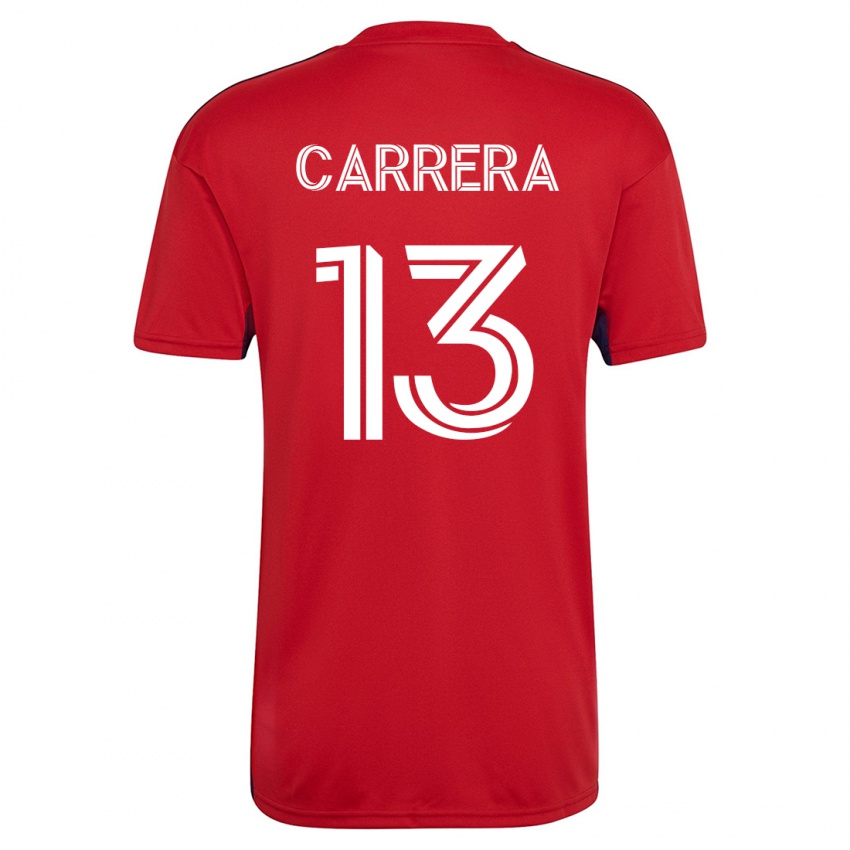 Damen Antonio Carrera #13 Rot Heimtrikot Trikot 2023/24 T-Shirt Österreich