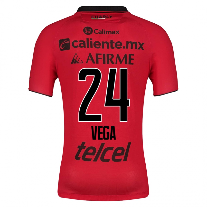 Damen Jesús Vega #24 Rot Heimtrikot Trikot 2023/24 T-Shirt Österreich
