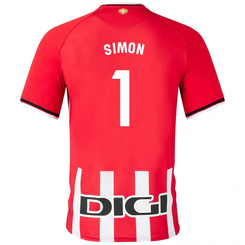 Damen Unai Simon #1 Rot Heimtrikot Trikot 2023/24 T-Shirt Österreich