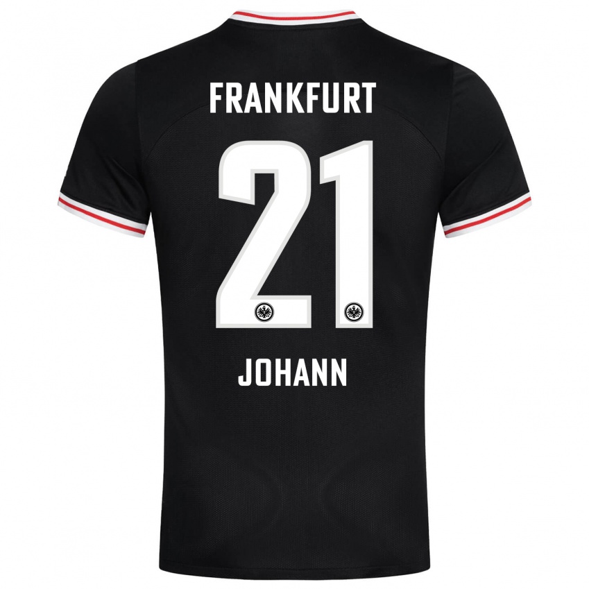 Damen Hannah Johann #21 Schwarz Auswärtstrikot Trikot 2023/24 T-Shirt Österreich