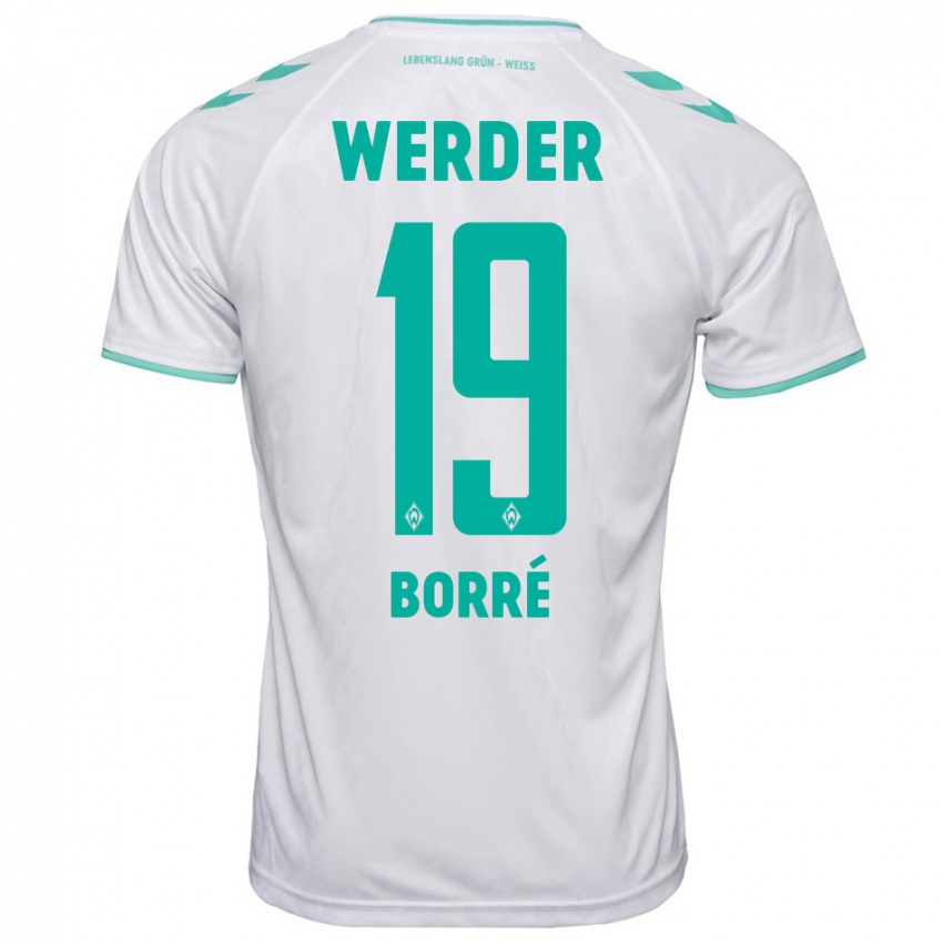 Damen Rafael Borre #19 Weiß Auswärtstrikot Trikot 2023/24 T-Shirt Österreich