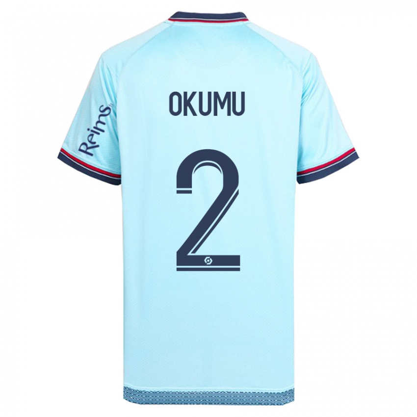 Damen Joseph Okumu #2 Himmelblau Auswärtstrikot Trikot 2023/24 T-Shirt Österreich
