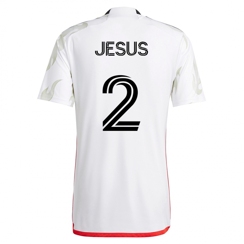 Damen Geovane Jesus #2 Weiß Auswärtstrikot Trikot 2023/24 T-Shirt Österreich