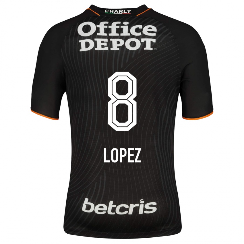 Damen Javier Eduardo López #8 Schwarz Auswärtstrikot Trikot 2023/24 T-Shirt Österreich