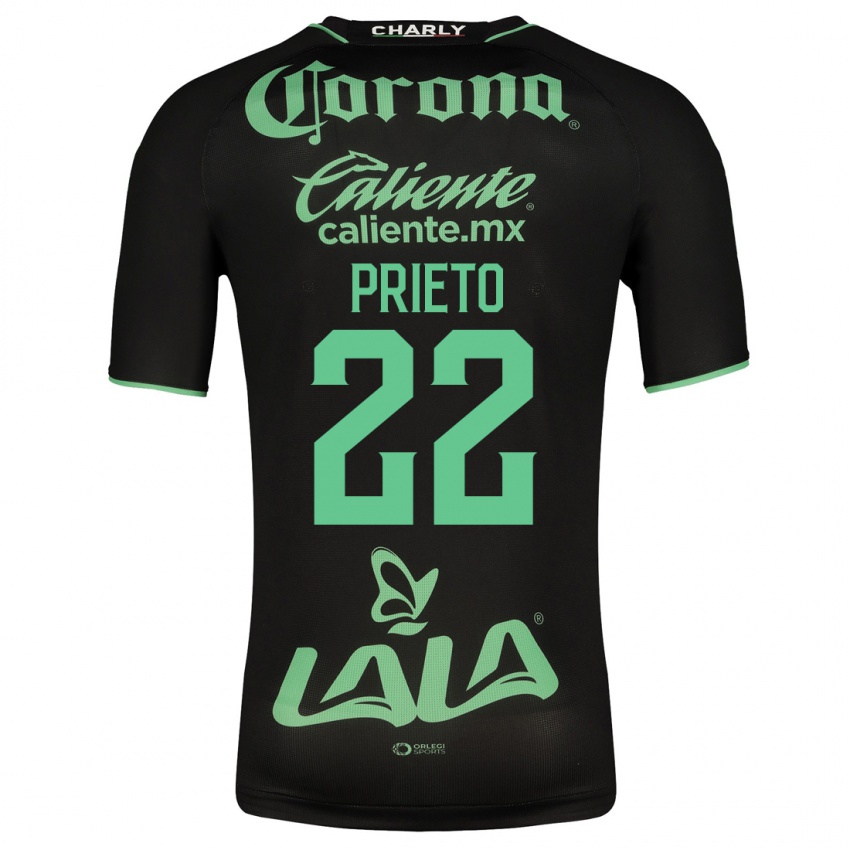Damen Ronaldo Prieto #22 Schwarz Auswärtstrikot Trikot 2023/24 T-Shirt Österreich