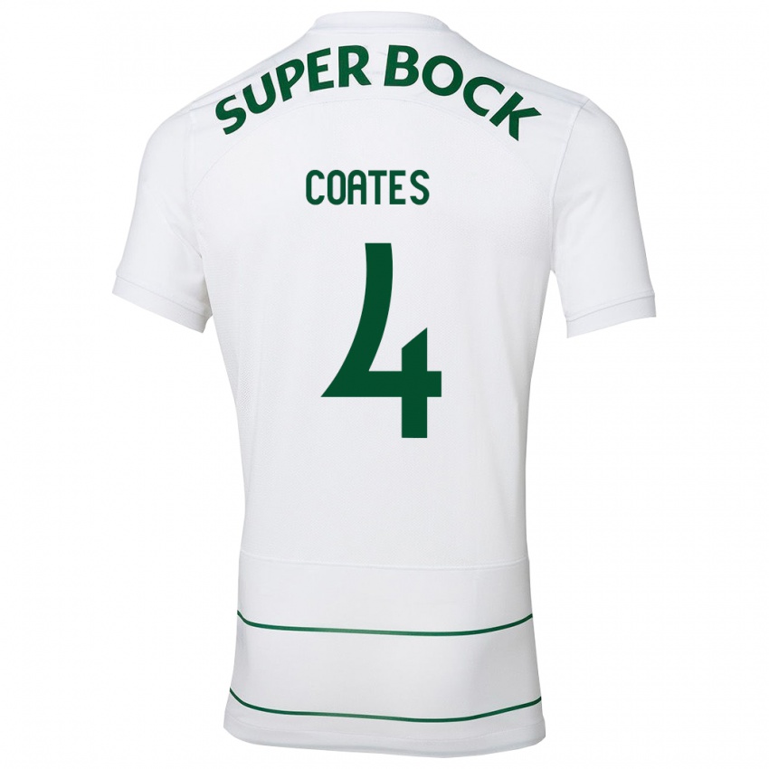 Damen Sebastian Coates #4 Weiß Auswärtstrikot Trikot 2023/24 T-Shirt Österreich