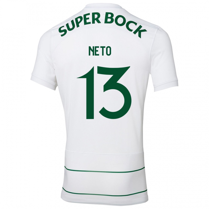 Damen Luis Neto #13 Weiß Auswärtstrikot Trikot 2023/24 T-Shirt Österreich