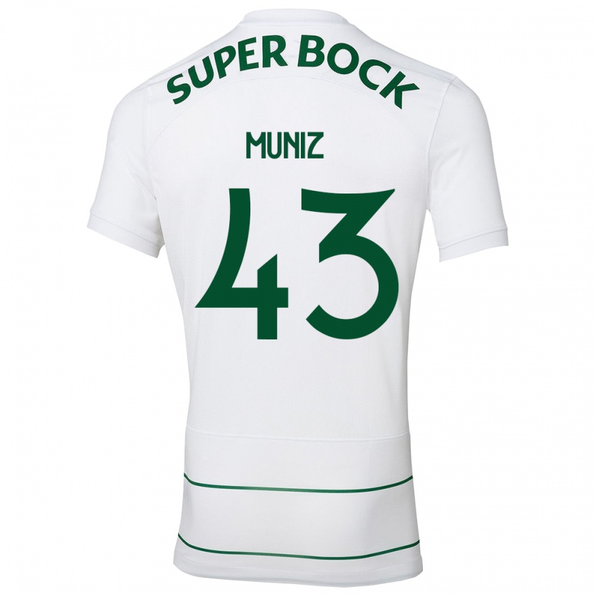Damen João Muniz #43 Weiß Auswärtstrikot Trikot 2023/24 T-Shirt Österreich