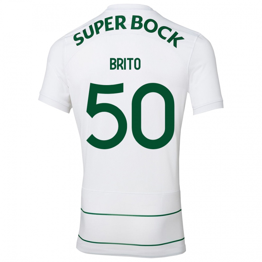 Damen Alexandre Brito #50 Weiß Auswärtstrikot Trikot 2023/24 T-Shirt Österreich