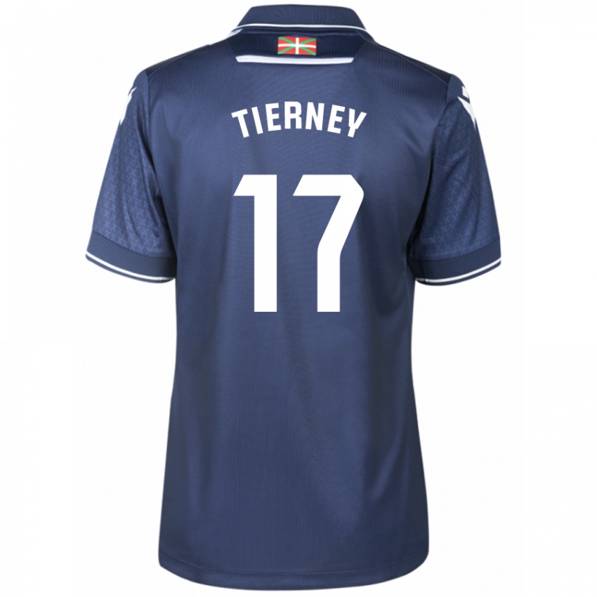 Damen Kieran Tierney #17 Marine Auswärtstrikot Trikot 2023/24 T-Shirt Österreich
