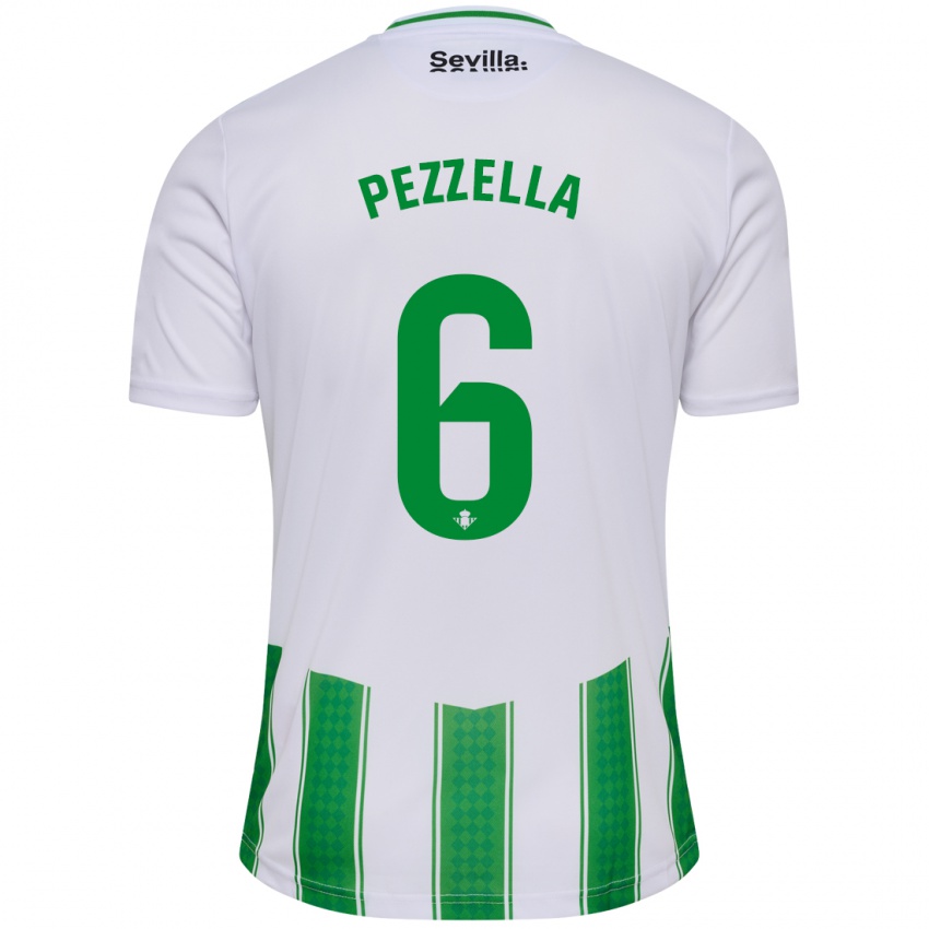 Kinder Germán Pezzella #6 Weiß Heimtrikot Trikot 2023/24 T-Shirt Österreich