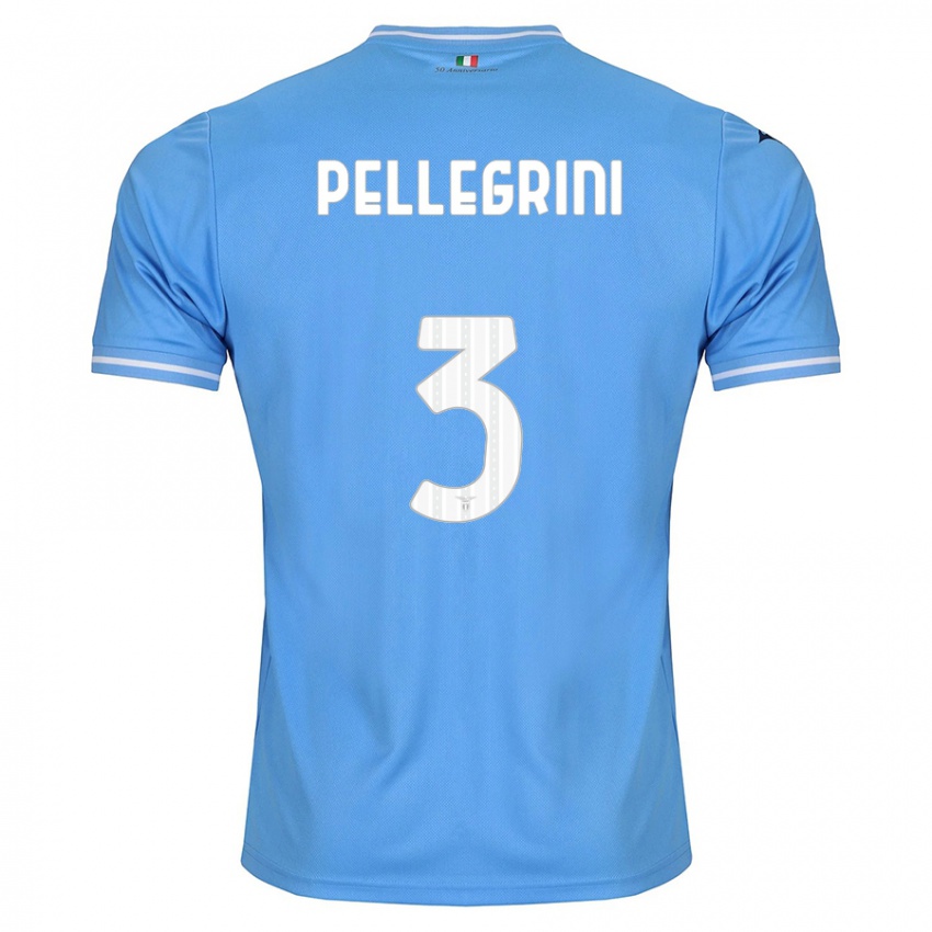 Kinder Luca Pellegrini #3 Blau Heimtrikot Trikot 2023/24 T-Shirt Österreich