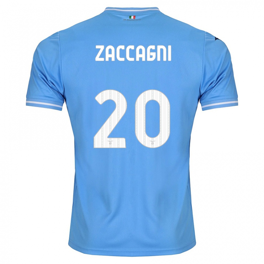 Kinder Mattia Zaccagni #20 Blau Heimtrikot Trikot 2023/24 T-Shirt Österreich