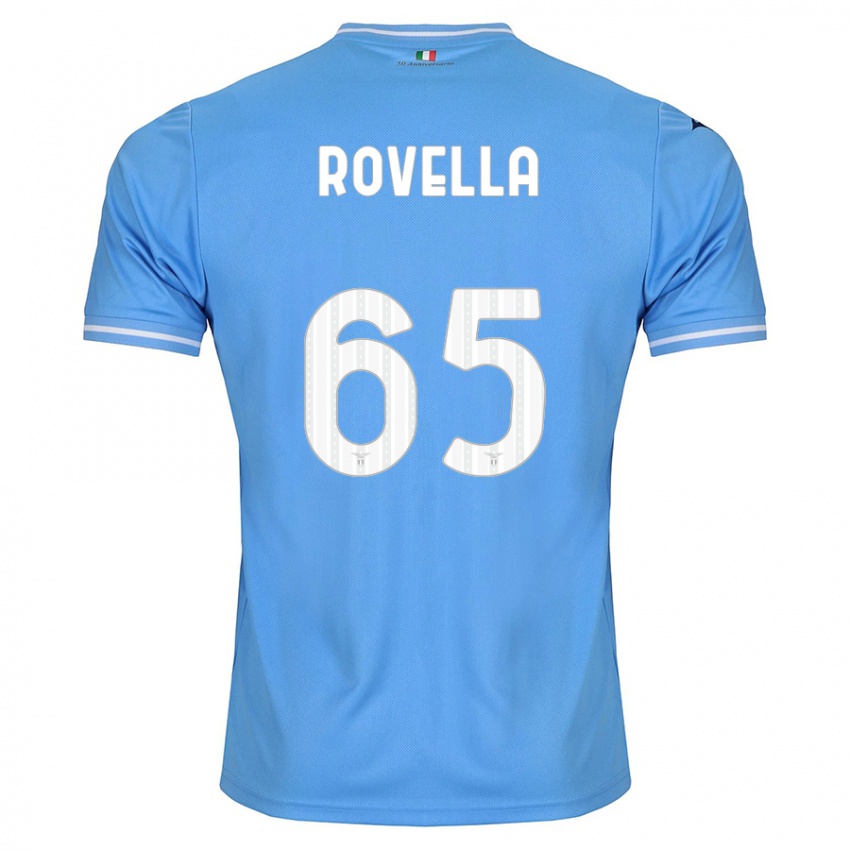 Kinder Nicolo Rovella #65 Blau Heimtrikot Trikot 2023/24 T-Shirt Österreich