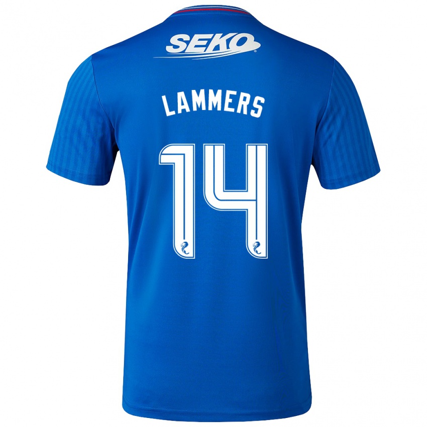 Kinder Sam Lammers #14 Blau Heimtrikot Trikot 2023/24 T-Shirt Österreich