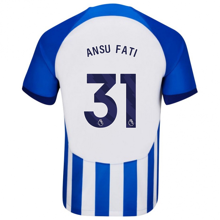 Kinder Ansu Fati #31 Blau Heimtrikot Trikot 2023/24 T-Shirt Österreich