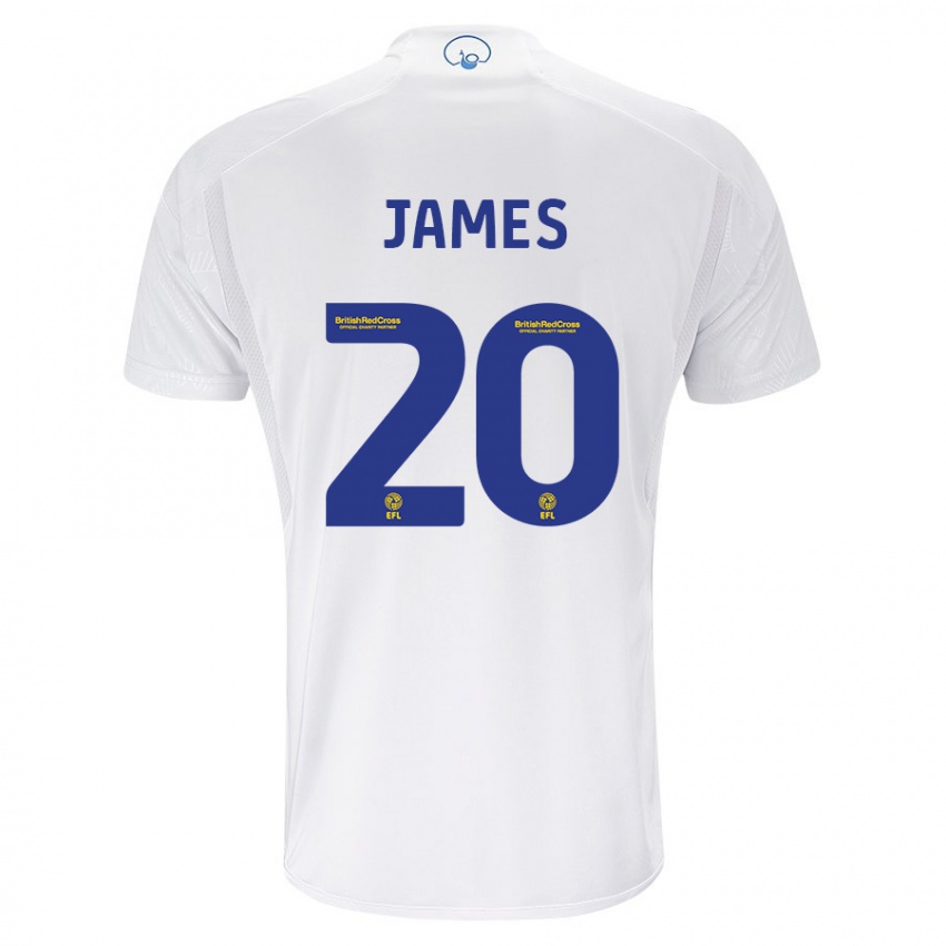 Kinder Daniel James #20 Weiß Heimtrikot Trikot 2023/24 T-Shirt Österreich