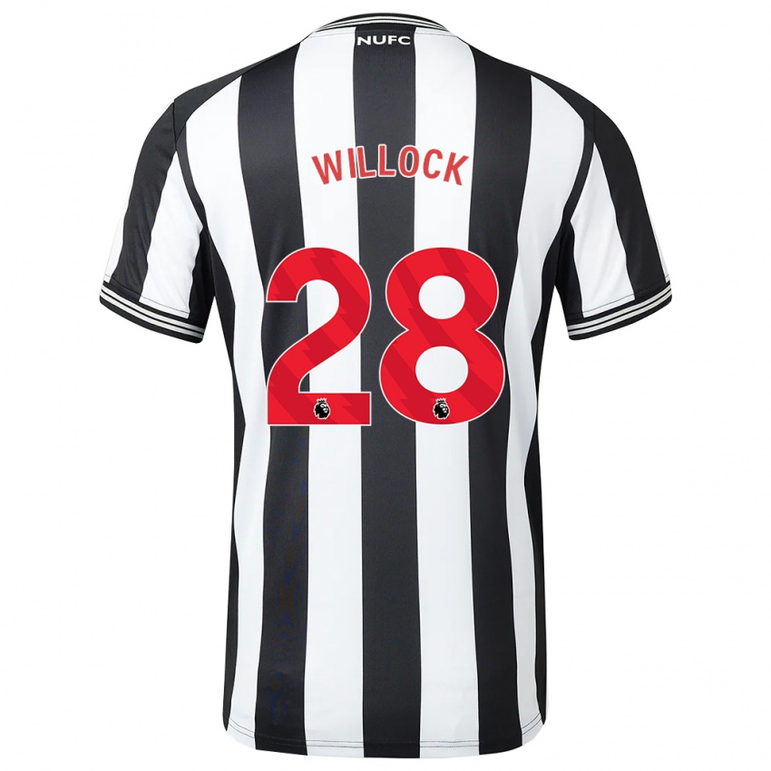 Kinder Joe Willock #28 Schwarz-Weiss Heimtrikot Trikot 2023/24 T-Shirt Österreich