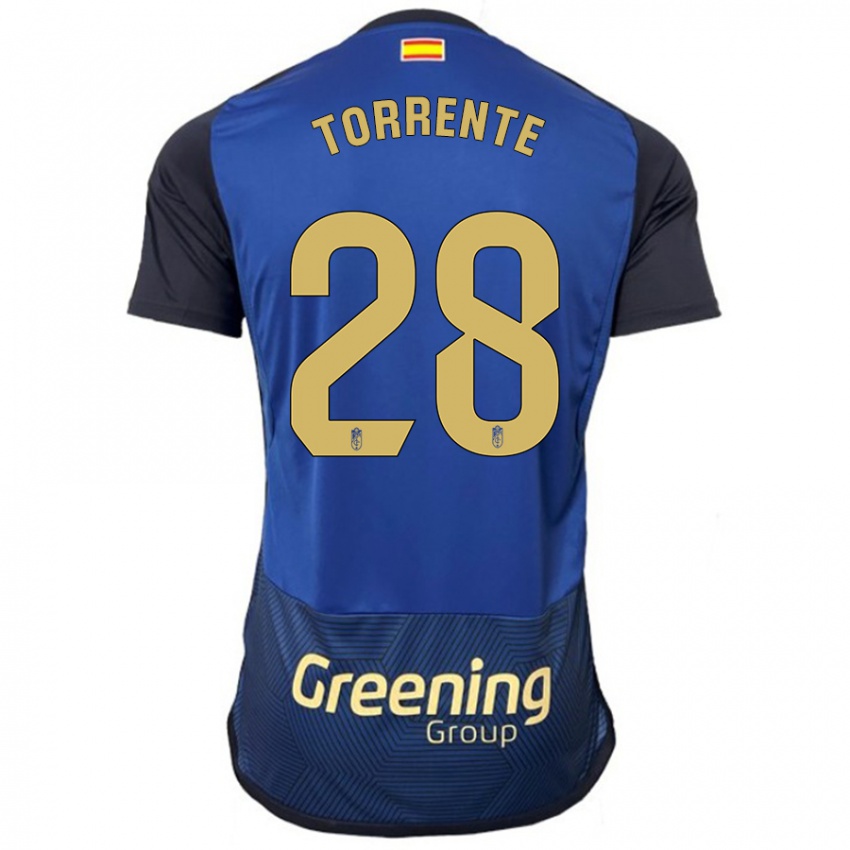 Kinder Raúl Torrente #28 Marine Auswärtstrikot Trikot 2023/24 T-Shirt Österreich