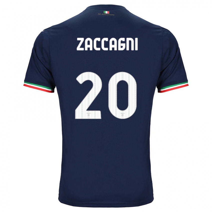 Kinder Mattia Zaccagni #20 Marine Auswärtstrikot Trikot 2023/24 T-Shirt Österreich