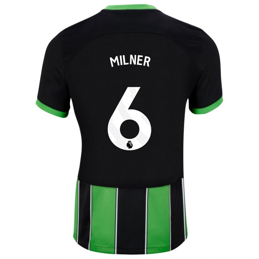 Kinder James Milner #6 Schwarz Grün Auswärtstrikot Trikot 2023/24 T-Shirt Österreich