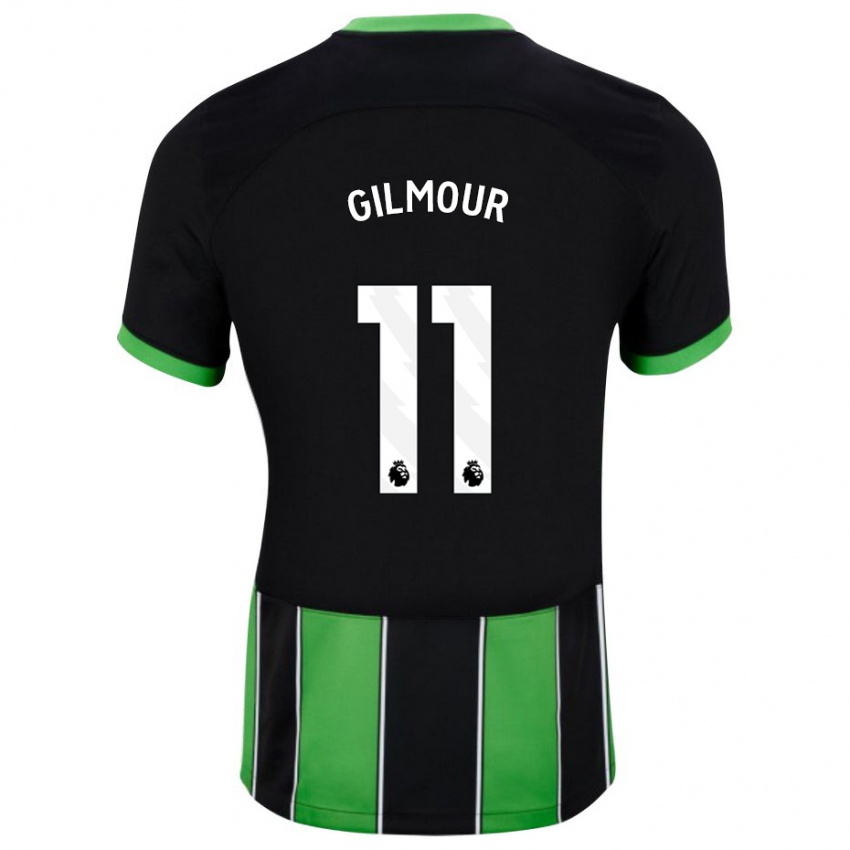 Kinder Billy Gilmour #11 Schwarz Grün Auswärtstrikot Trikot 2023/24 T-Shirt Österreich