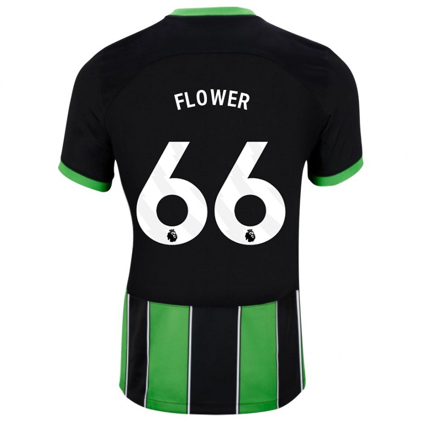 Kinder Louis Flower #66 Schwarz Grün Auswärtstrikot Trikot 2023/24 T-Shirt Österreich