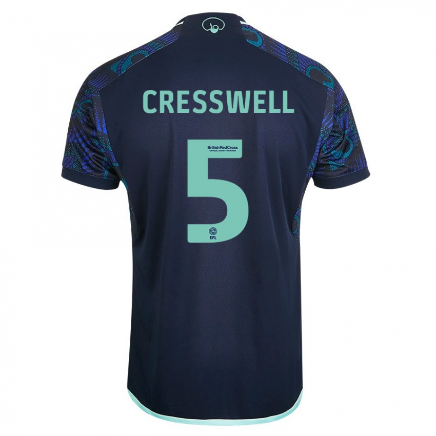 Kinder Charlie Cresswell #5 Blau Auswärtstrikot Trikot 2023/24 T-Shirt Österreich