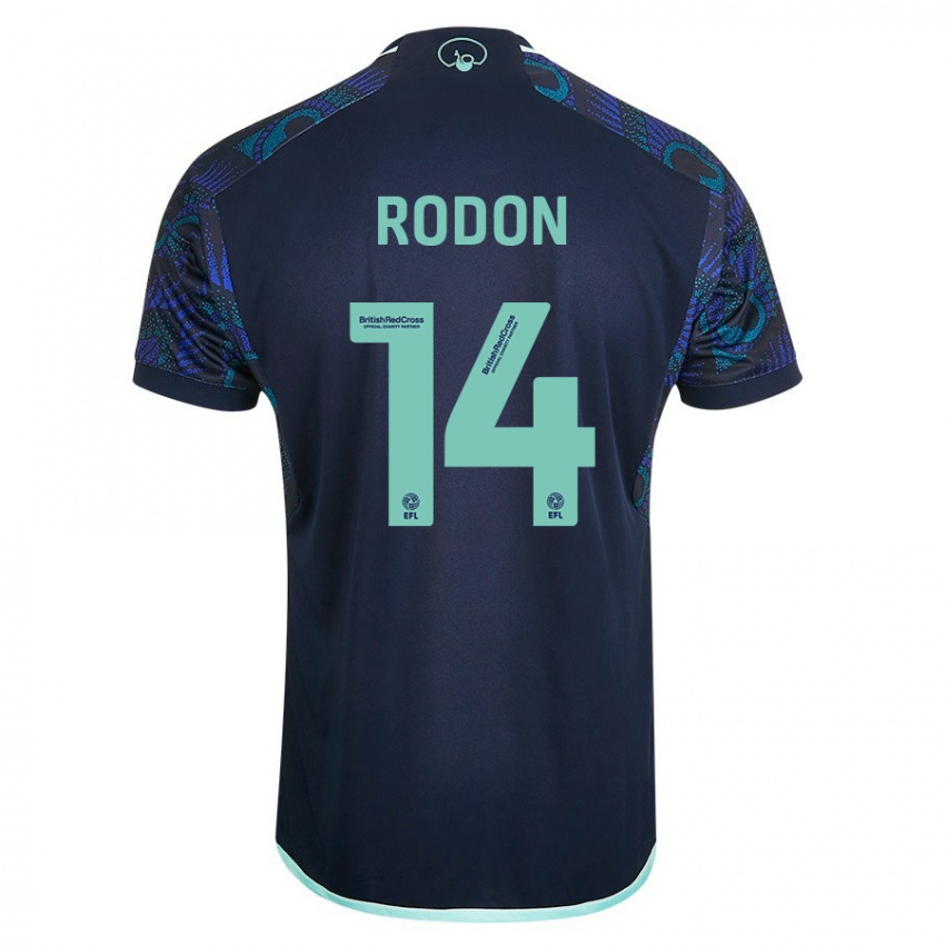 Kinder Joe Rodon #14 Blau Auswärtstrikot Trikot 2023/24 T-Shirt Österreich