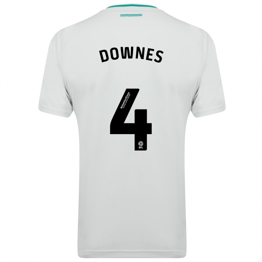 Kinder Flynn Downes #4 Weiß Auswärtstrikot Trikot 2023/24 T-Shirt Österreich