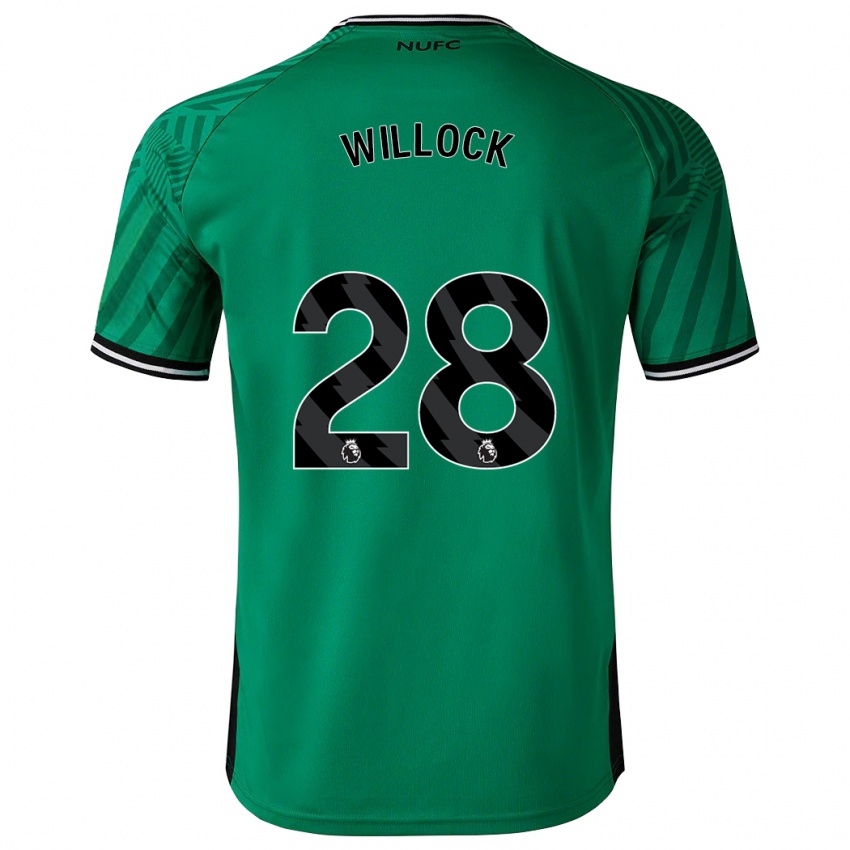 Kinder Joe Willock #28 Grün Auswärtstrikot Trikot 2023/24 T-Shirt Österreich
