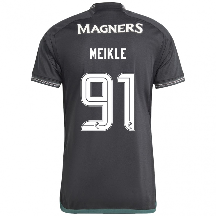 Kinder Jamie Meikle #91 Schwarz Auswärtstrikot Trikot 2023/24 T-Shirt Österreich