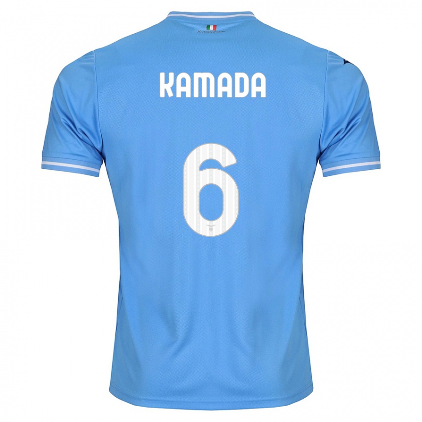 Herren Daichi Kamada #6 Blau Heimtrikot Trikot 2023/24 T-Shirt Österreich