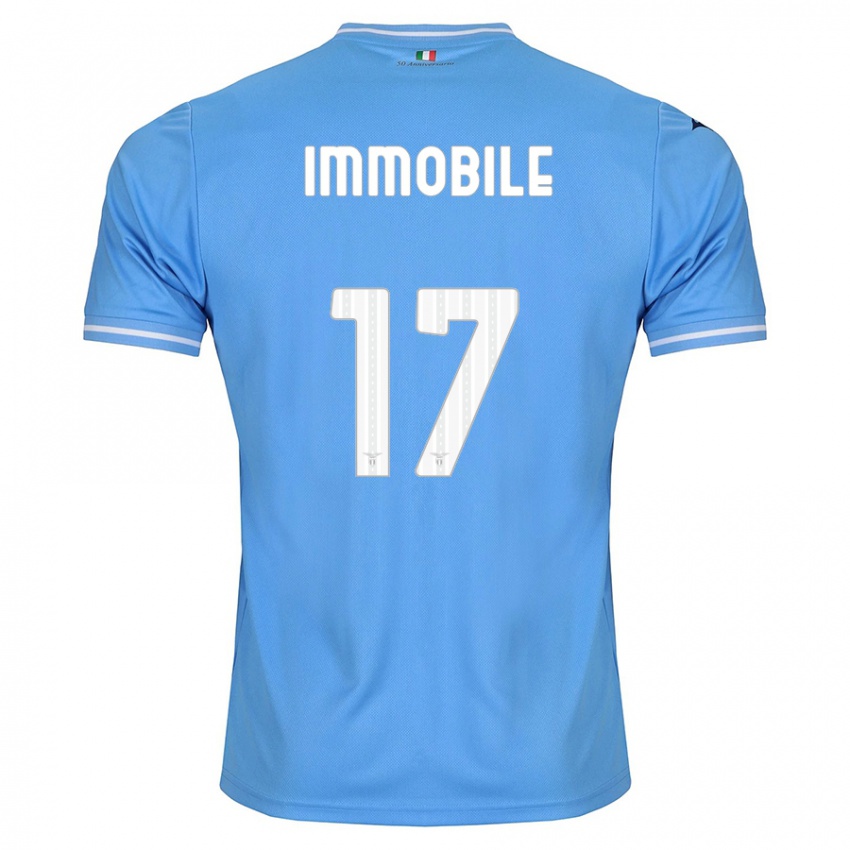 Herren Ciro Immobile #17 Blau Heimtrikot Trikot 2023/24 T-Shirt Österreich