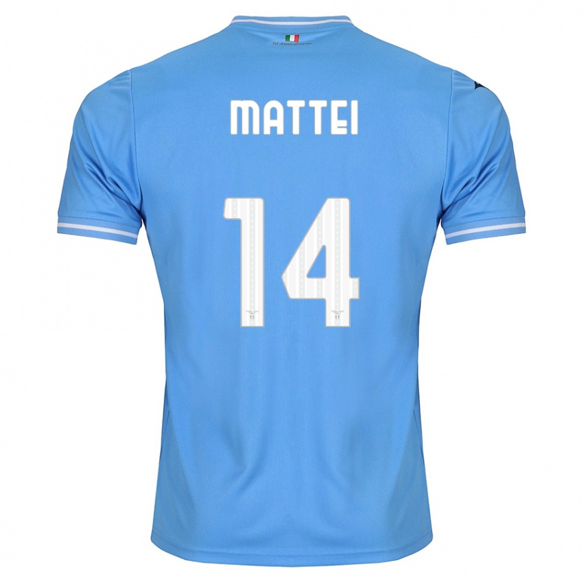 Herren Sarah Mattei #14 Blau Heimtrikot Trikot 2023/24 T-Shirt Österreich