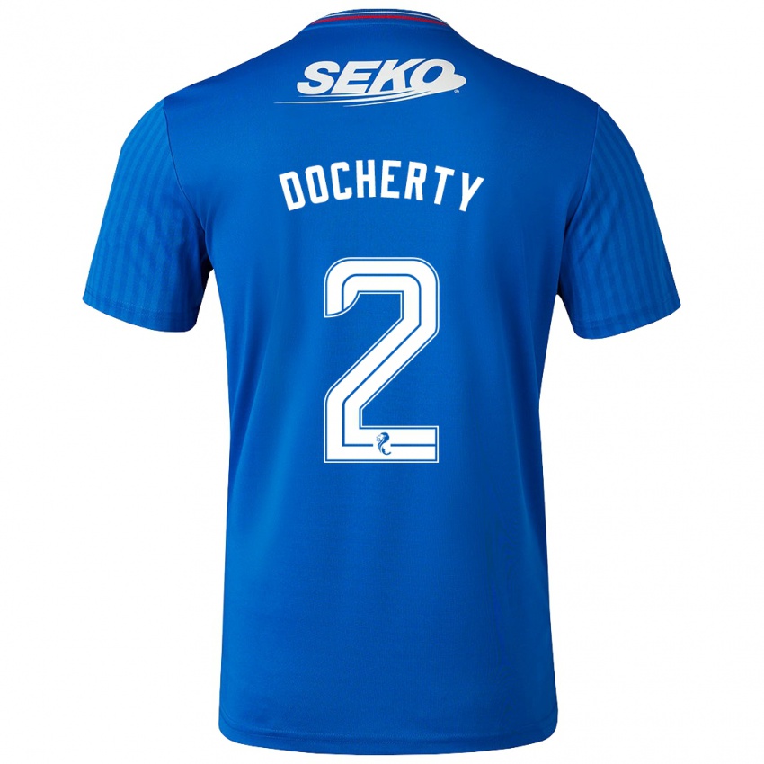Herren Nicola Docherty #2 Blau Heimtrikot Trikot 2023/24 T-Shirt Österreich