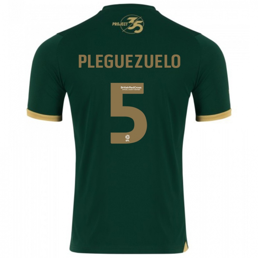 Herren Julio Pleguezuelo #5 Grün Heimtrikot Trikot 2023/24 T-Shirt Österreich