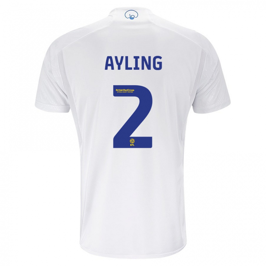 Herren Luke Ayling #2 Weiß Heimtrikot Trikot 2023/24 T-Shirt Österreich